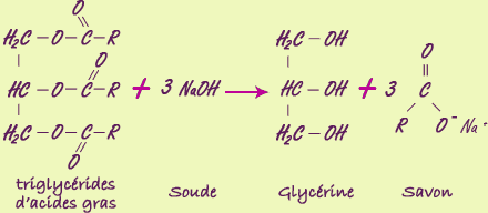 reaction-saponification-schema